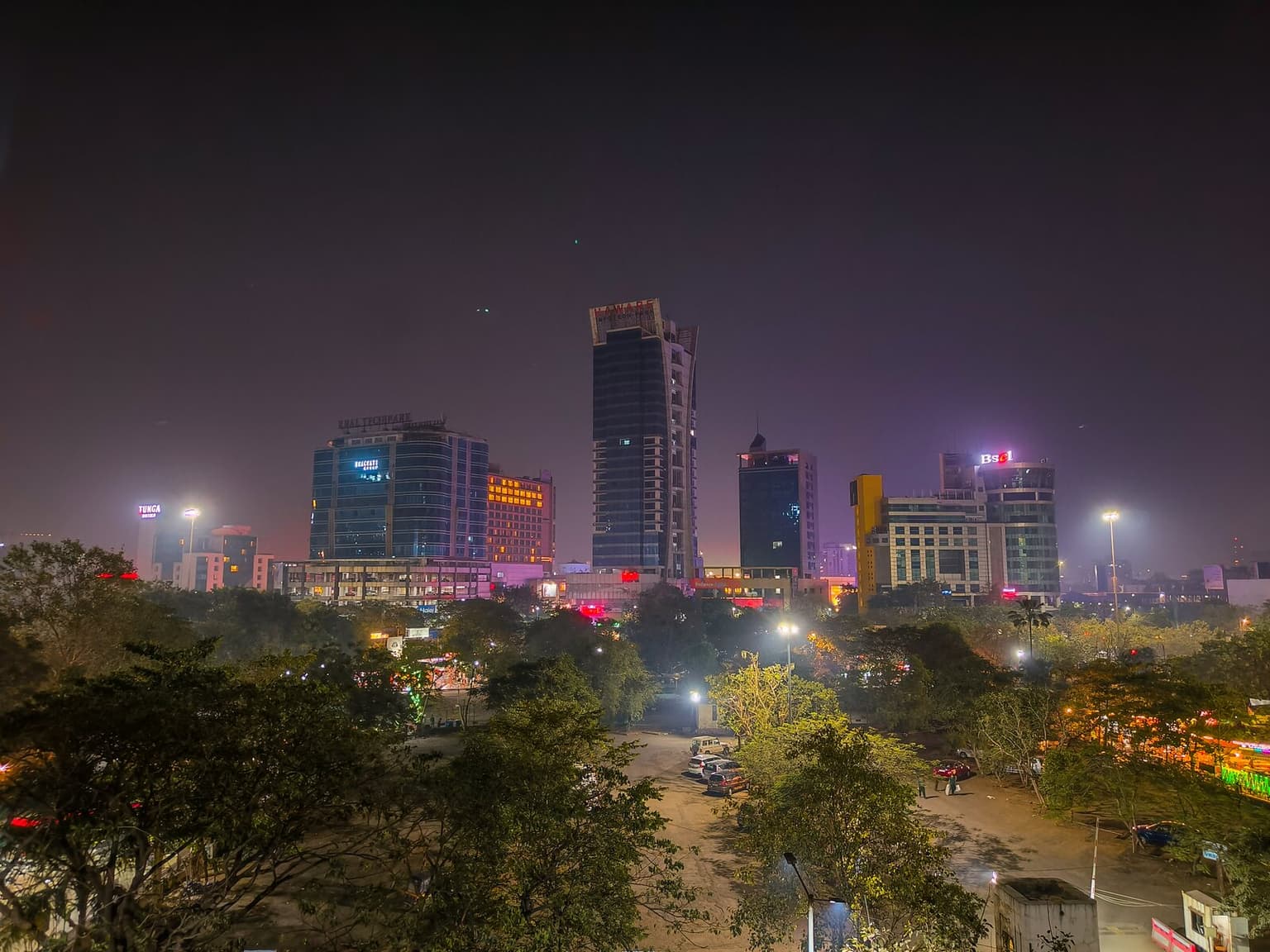 Night skyline of Vashi commercial district in Navi Mumbai